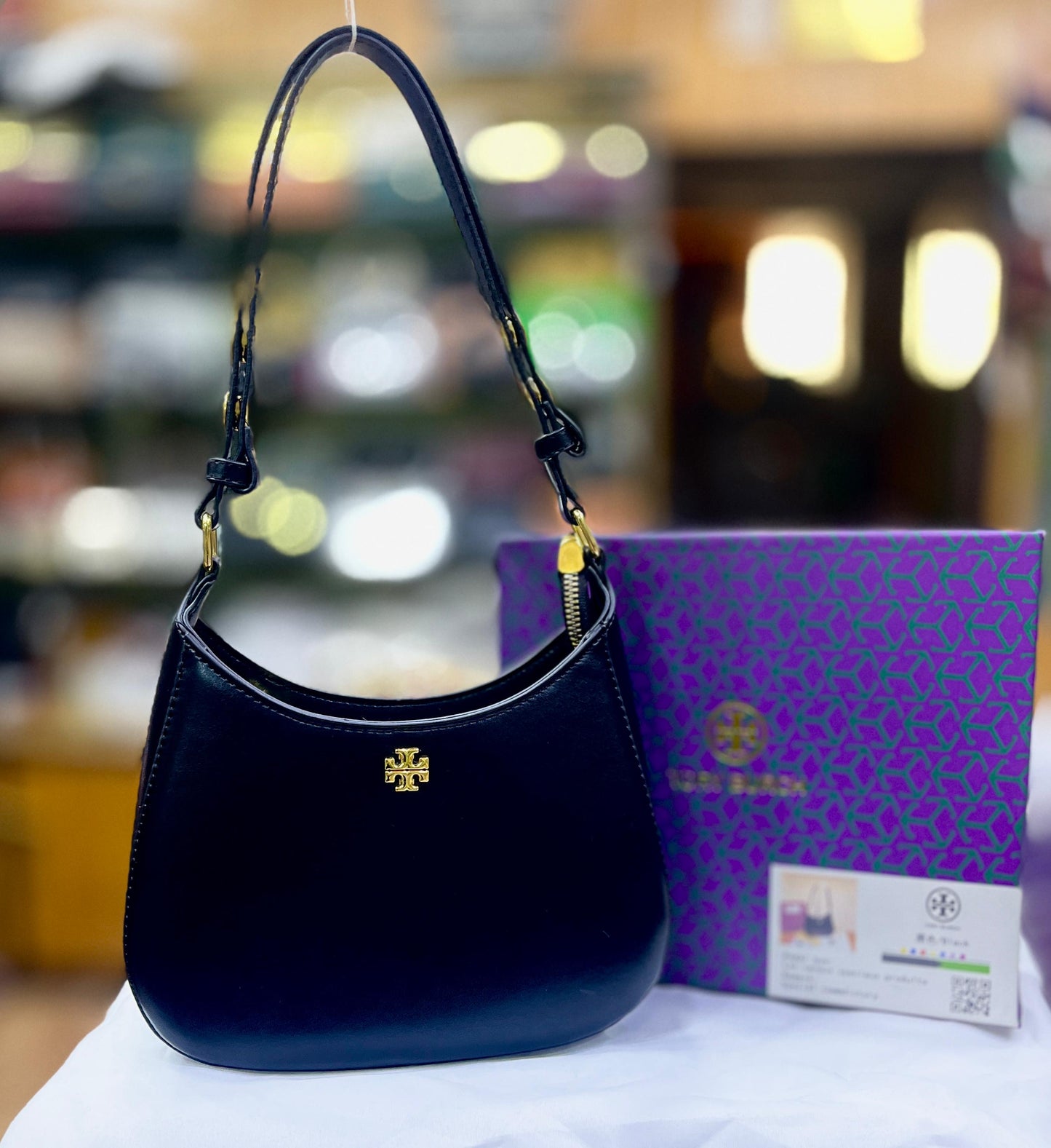 TORY BURCH EMERSON SHOULDER BAG BLACK