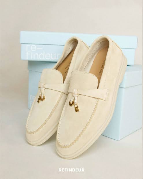 LORO PIANA SUMMER WALK LOAFERS BEIGE