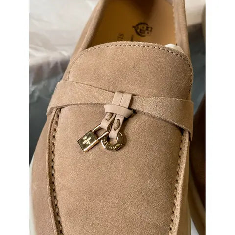 LORO PIANA SUMMER WALK LOAFERS-Yellowish Brown