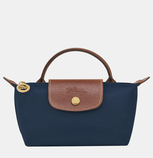 LONG CHAMP LE PLIAGE  POUCH WITH HANDLE
Navy - Recycled Canvas