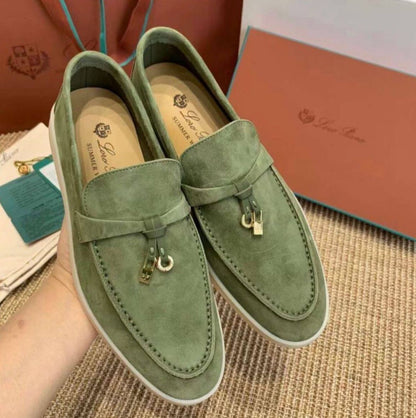 LORO PIANA SUMMER WALK LOAFERS-Mint Green