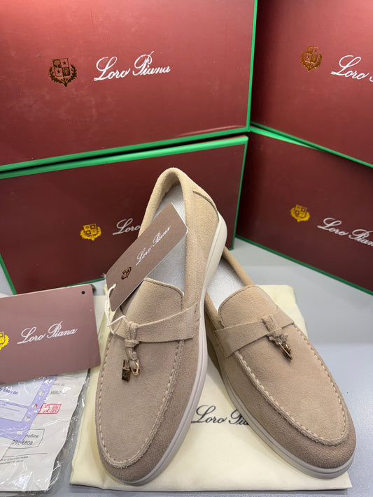 LORO PIANA SUMMER WALK LOAFERS BEIGE