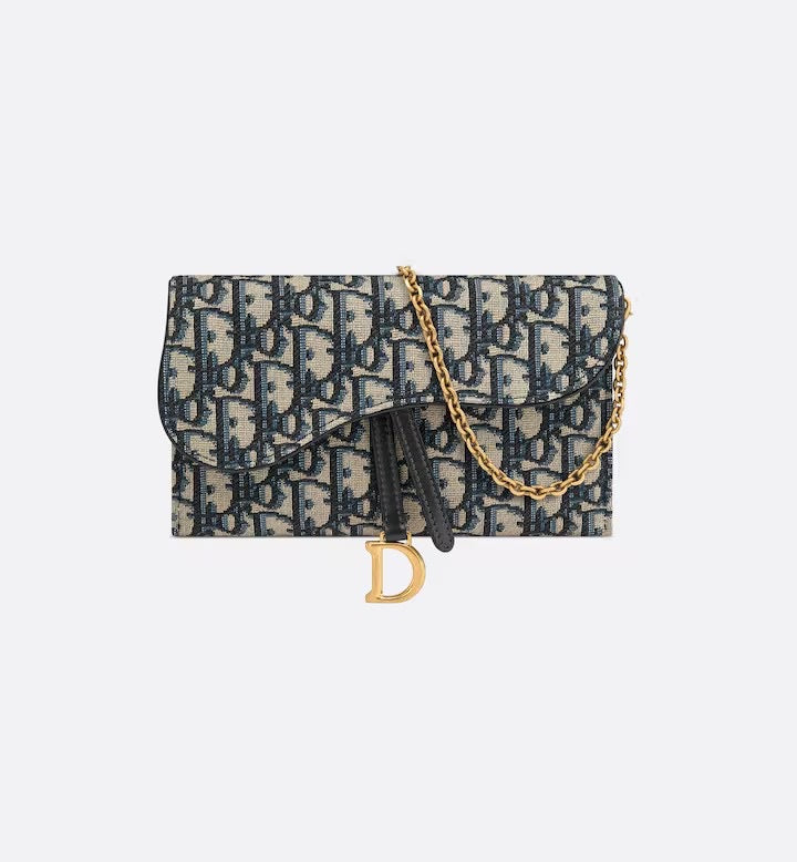 DIOR SMALL SADDLE POUCH WITH CHAIN