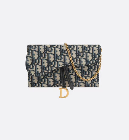 DIOR SMALL SADDLE POUCH WITH CHAIN