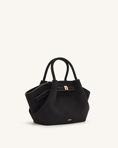 JW PIE HANA MINI FAUX SUEDE TOTE BAG - BLACK