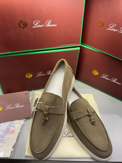 LORO PIANA SUMMER WALK LOAFERS-Mint Green