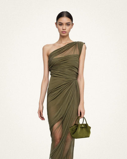 JW PIE HANA MINI FAUX SUEDE TOTE BAG - Dark Olive