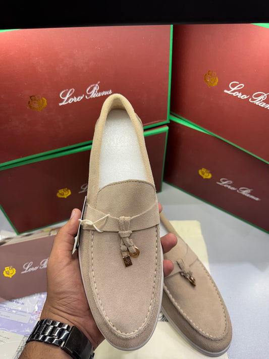 LORO PIANA SUMMER WALK LOAFERS BEIGE