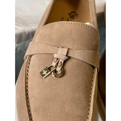 LORO PIANA SUMMER WALK LOAFERS-Yellowish Brown